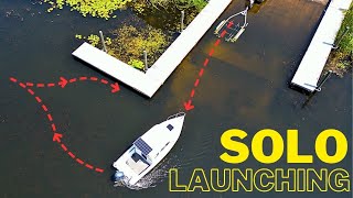 Launching a Boat By Yourself  2 Simple Methods