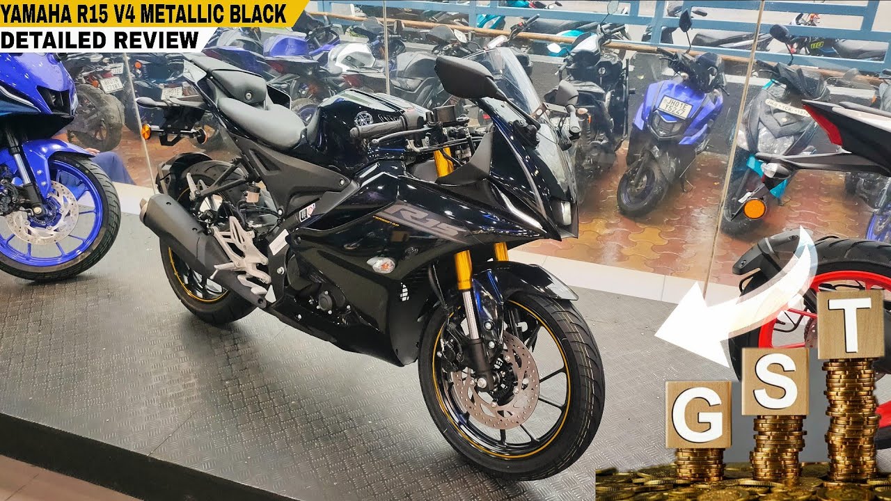 2025 YAMAHA R15 V4 METALLIC BLACK🔥 GST CUT ON-ROAD PRICE ✂️ DETAILED REVIEW🔥| FEATURES & ALL DETAIL🔥