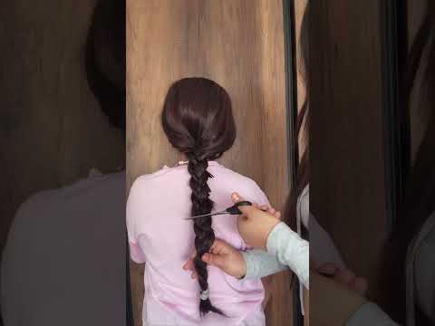 Hair cut in a Braid