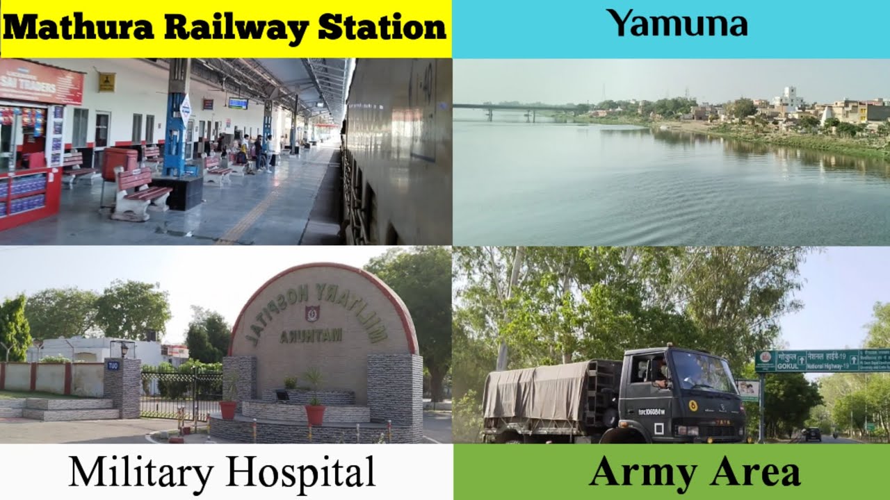 Train Journey from Hathras City to Mathura | Yamuna Welcoming+MTJ Railway Station+Army Area etc