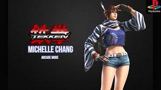 Tekken 1 PS1 | Michelle Arcade Mode Gameplay (Full Playthrough)