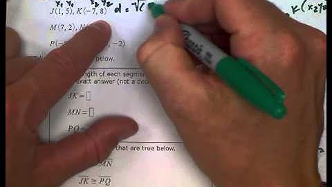 ALEKS: Identifying congruent segments in the plane (MC)