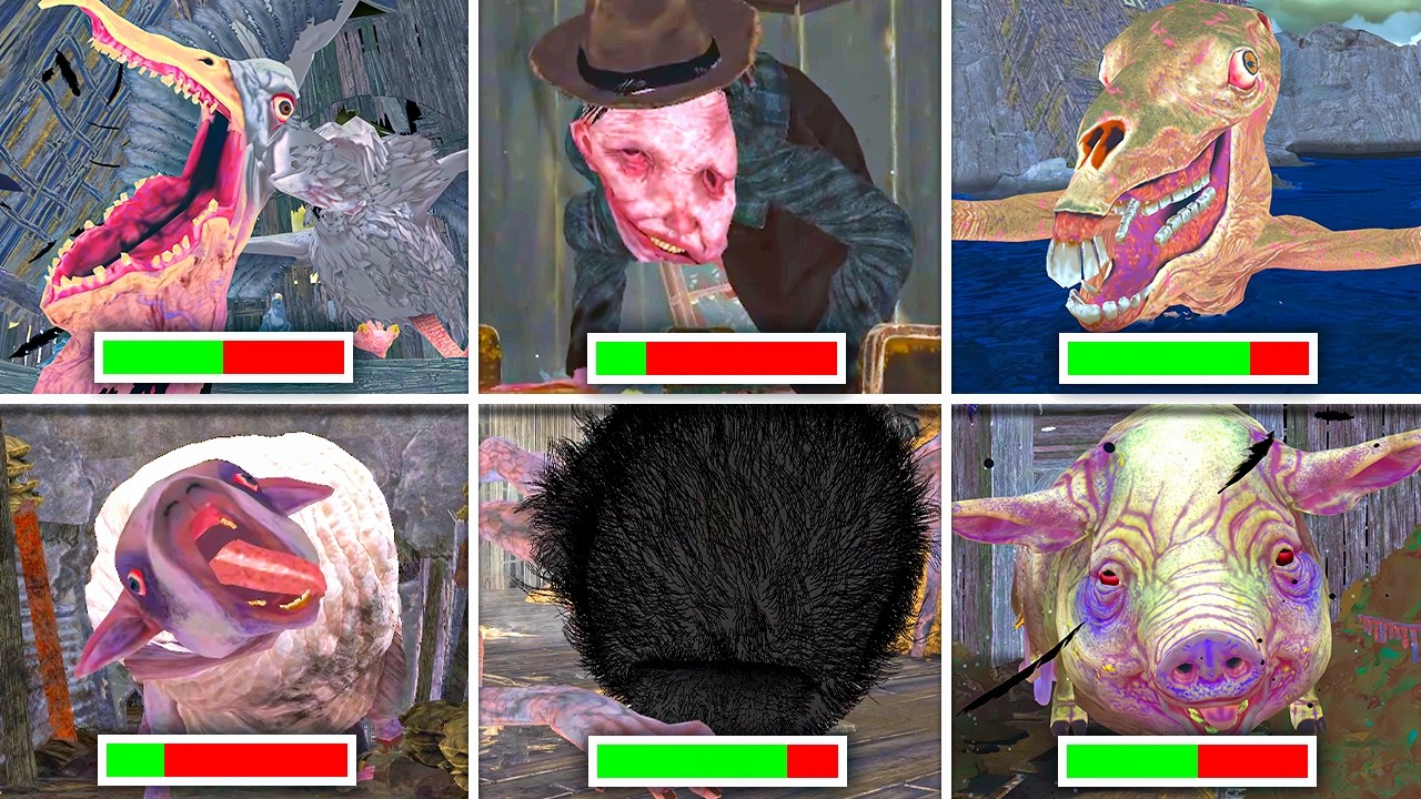 Reanimal - All BOSSES With HEALTHBARS in BRIGHT Mode