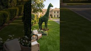 “This Empty Lawn Became a Giant Giraffe... Unreal Transformation!"🦒# shorts #usa #aivideo