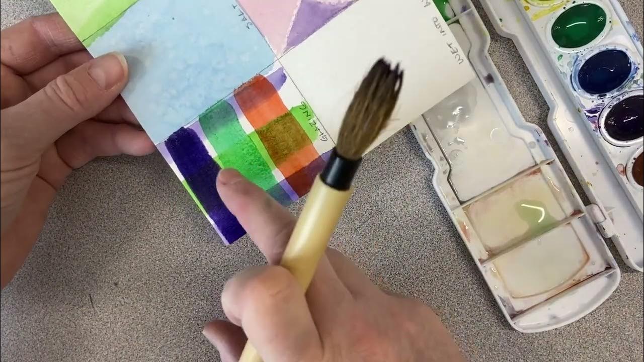 4. Watercolor wet into dry, glazing, tape YouTube