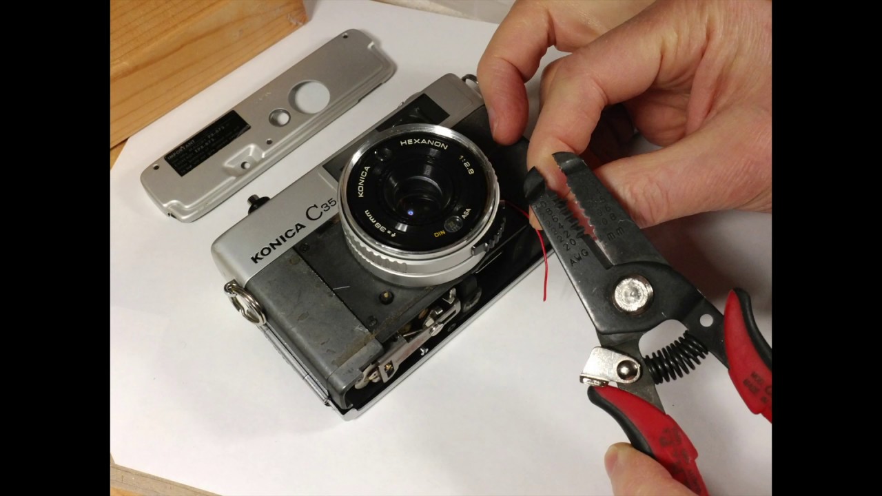 Konica C35 Automatic camera repair - YouTube