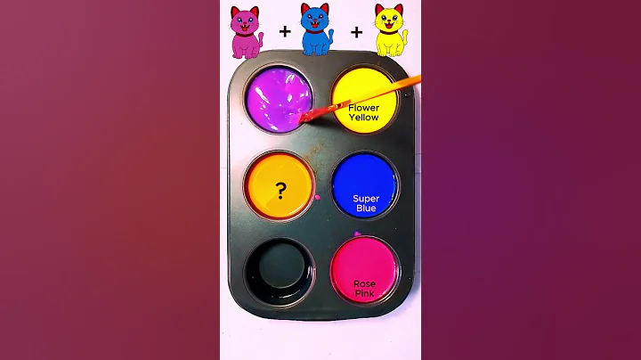 Yellow + Blue + Pink = ?  | Satisfying Color Mixing with Acrylic Paints – Relaxing ASMR Art