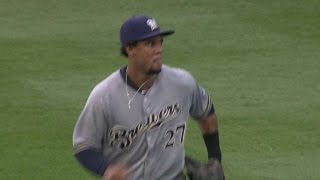 MIL@WSH: Gomez takes extra bases away from Harper