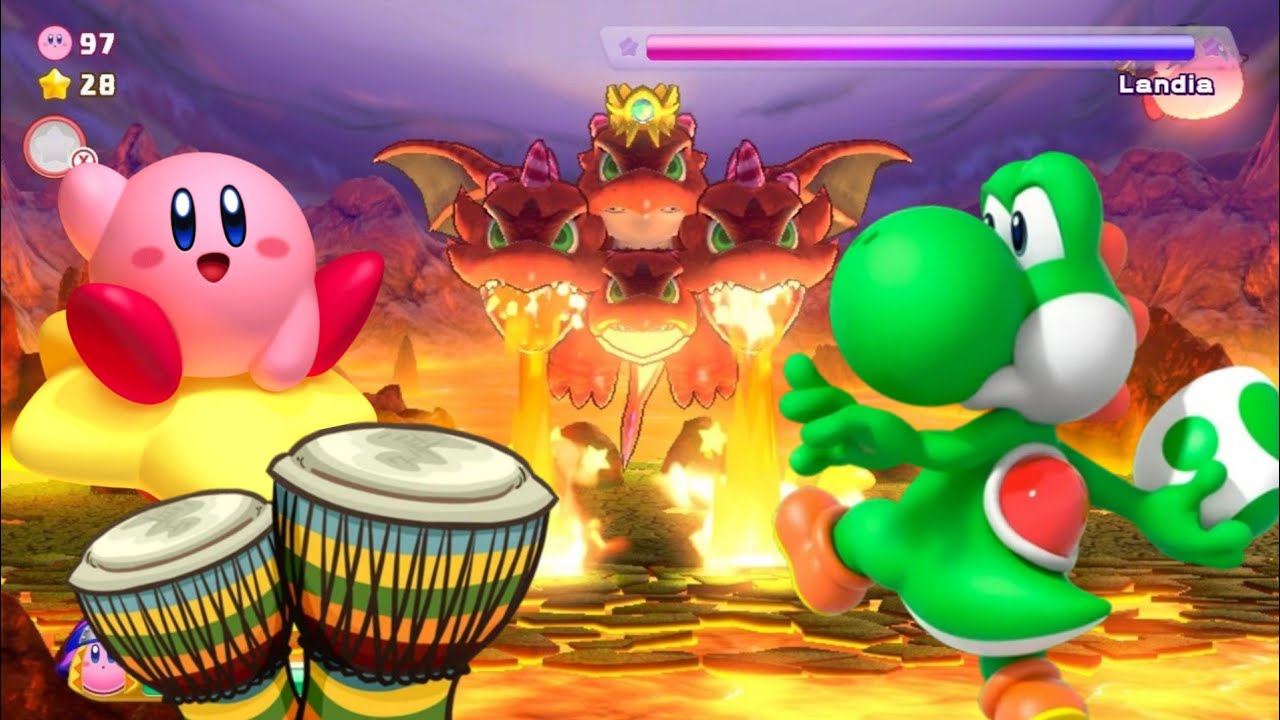 Adding Yoshi drums to unfitting music: Landia theme - Kirby's Return to Dream Land