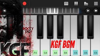 Video thumbnail of "KGF Theme | Yash BGM | Easy piano tutorial | perfect piano"