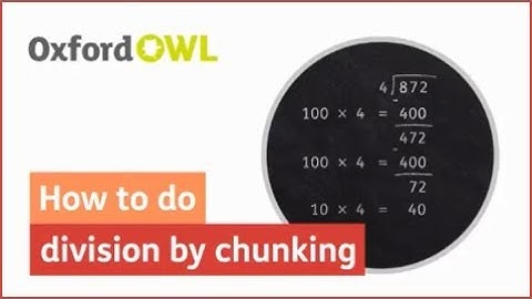 How to do division by chunking | Oxford Owl