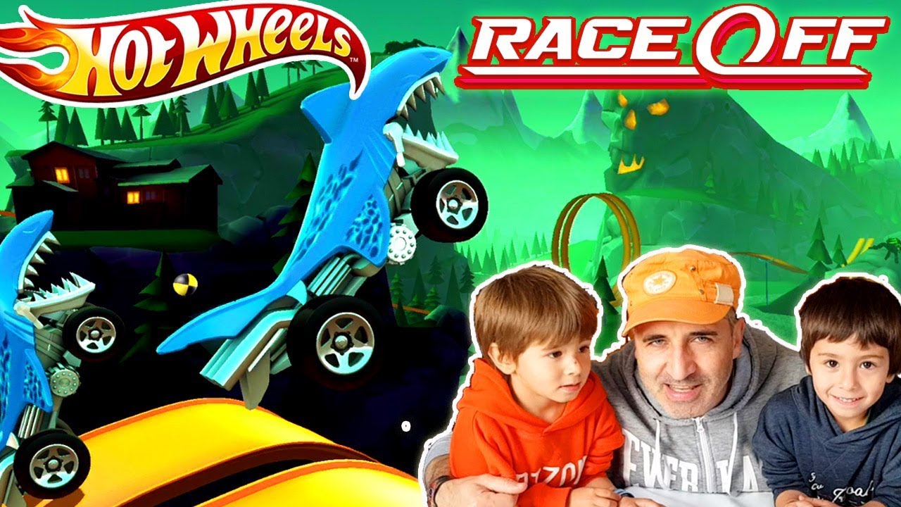 HOT WHEELS RACE OFF 😱 CARRERA DE COCHES TIBURON 😱 Juegos y ...