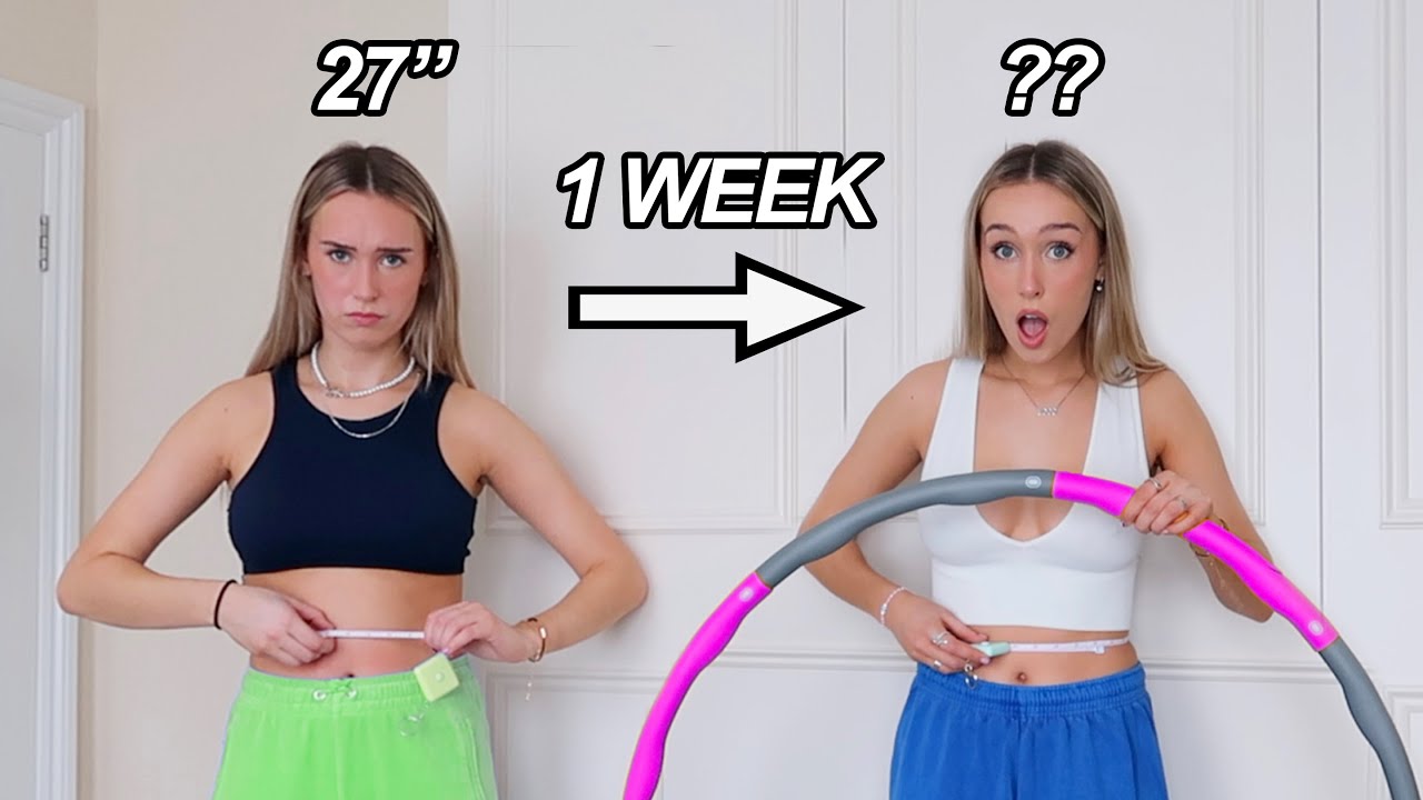 i used a WEIGHTED HULA HOOP everyday for a week (i lost how many inches??)  - YouTube