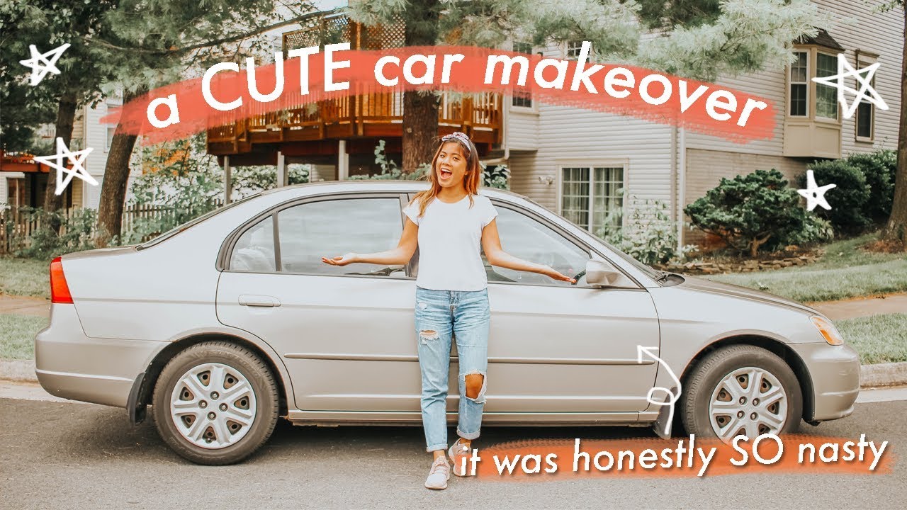 Giving My Car A Pinterest Makeover Transformation From Crusty To Cute