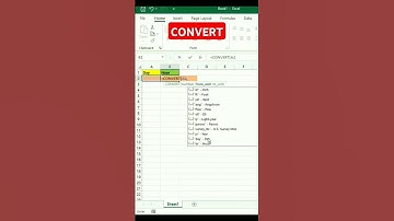 Convert Function in Excel | #excel #excelshortcuts #exceltips #trending #youtubeshorts #ytshorts