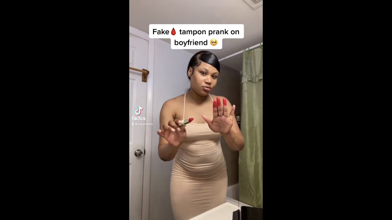 Fake🩸 Tampon prank on boyfriend 🥺 