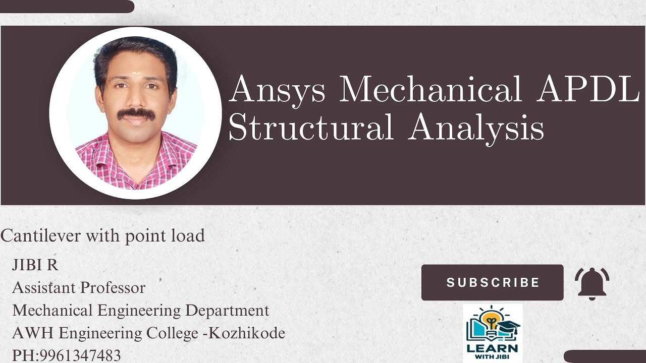 Analysis of cantilever beam with point load -Ansys Mechanical APDL ...
