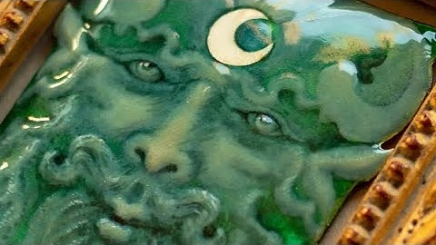 How it is made: Green Man vitreous enamel panel