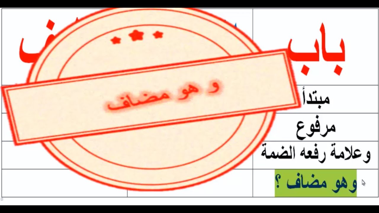 الجر بالإضافة ( المضاف + المضاف إليه) - شرح واضح وتدريبات - أول متوسط - لغتي