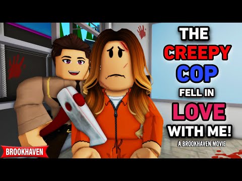 THE CREEPY COP FELL IN LOVE WITH ME!!| ROBLOX BROOKHAVEN 🏡RP (CoxoSparkle)