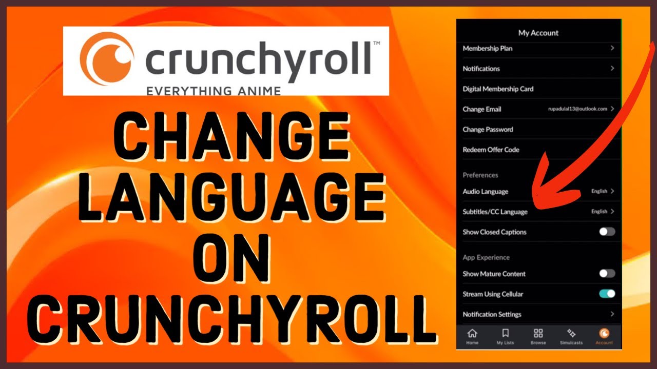 how-to-change-language-on-crunchyroll-account-2023-youtube