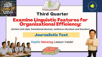 Grade 8 English Quarter 3 - Linguistic Features in Journalistic Texts (MATATAG Curriculum)