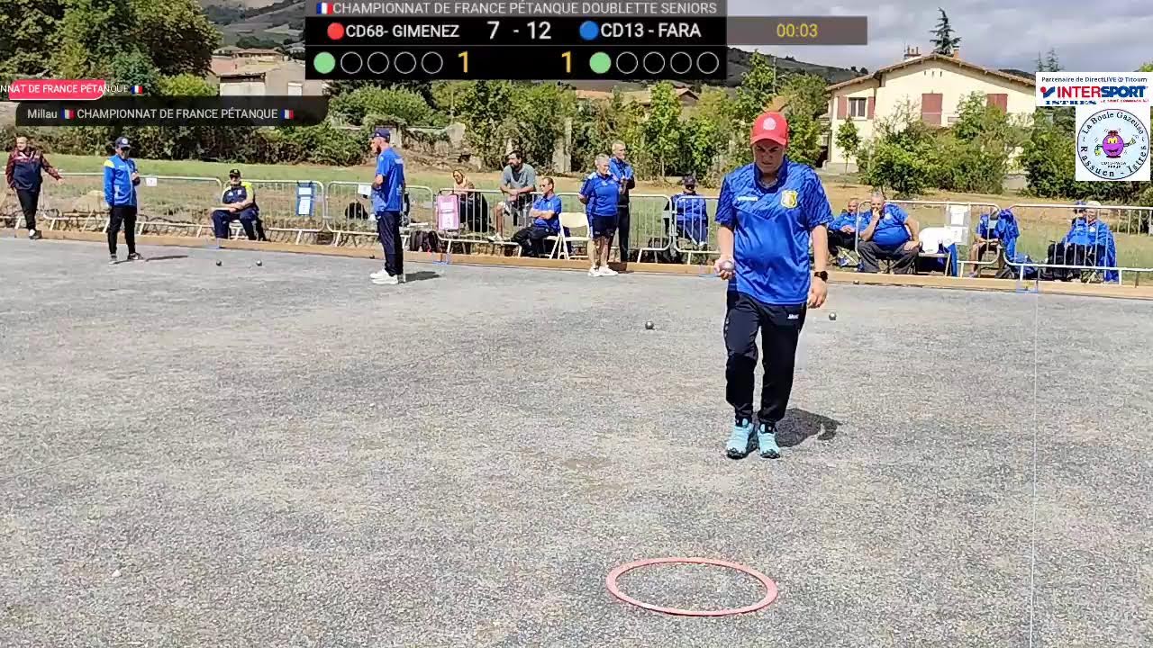 Miniature : 🎥 DIRECT LIVE 🎥 🇫🇷CHAMPIONNAT DE FRANCE - MILLAU 🇫🇷🏆 Pétanque Tête à tête Féminin