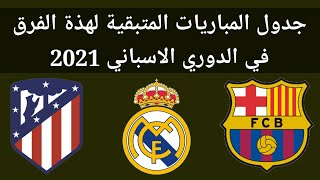 موعد المباريات المتبقية لريال مدريد وبرشلونة واتلتيكو مدريد في الدوري الاسباني 2021