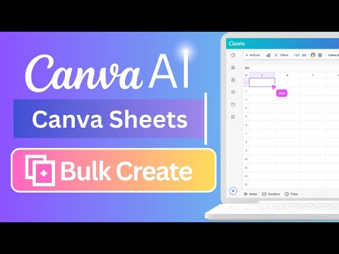How to use Bulk Create with AI in Canva Sheets