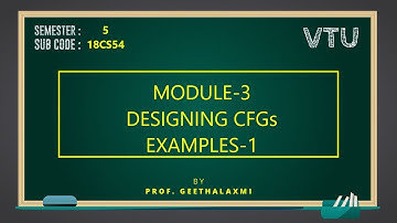 VTU ATC 18CS54 M3 L2  CFG EXAMPLES 1