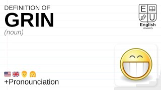 GRIN meaning, definition & pronunciation | What is GRIN? | How to say GRIN