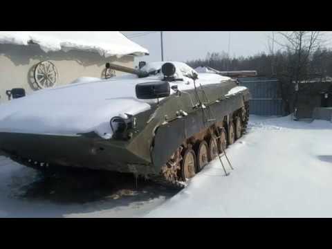 запуск двигателя бмп зимой, часть 1 .