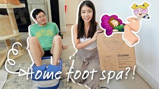 DIY pedicure & Foot spa at home?! Hospan Foot Spa massager review| amazon favorites