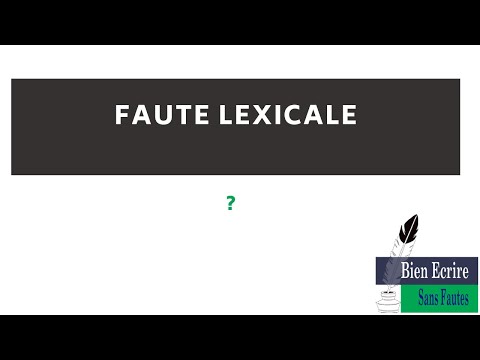 Vidéo: Qu'est-ce Qu'une Erreur Lexicale