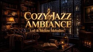 🔥 Fireplace Smooth Jazz | Cozy Night Lounge Music for Sleep, Study and Relaxation