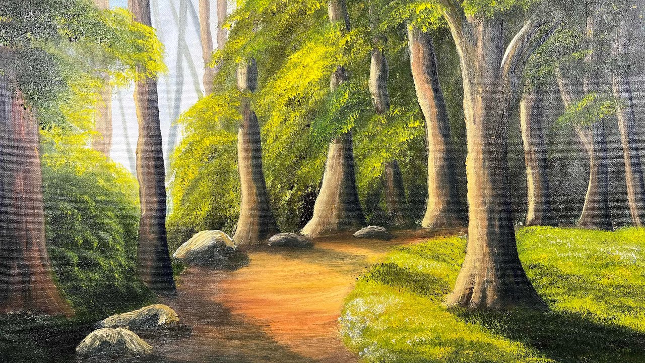 Time Lapse how To Paint A Path In The Forest YouTube time-lapse-how-to-paint-a-path-in-the-forest-youtube