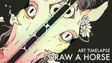 Digital Drawing Time Lapse Video: Procreate Apple Pencil Art