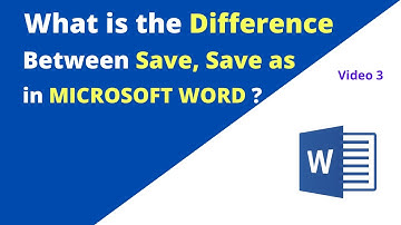 What is the difference between Save and Save as in Microsoft Word ? | Urdu tutorial