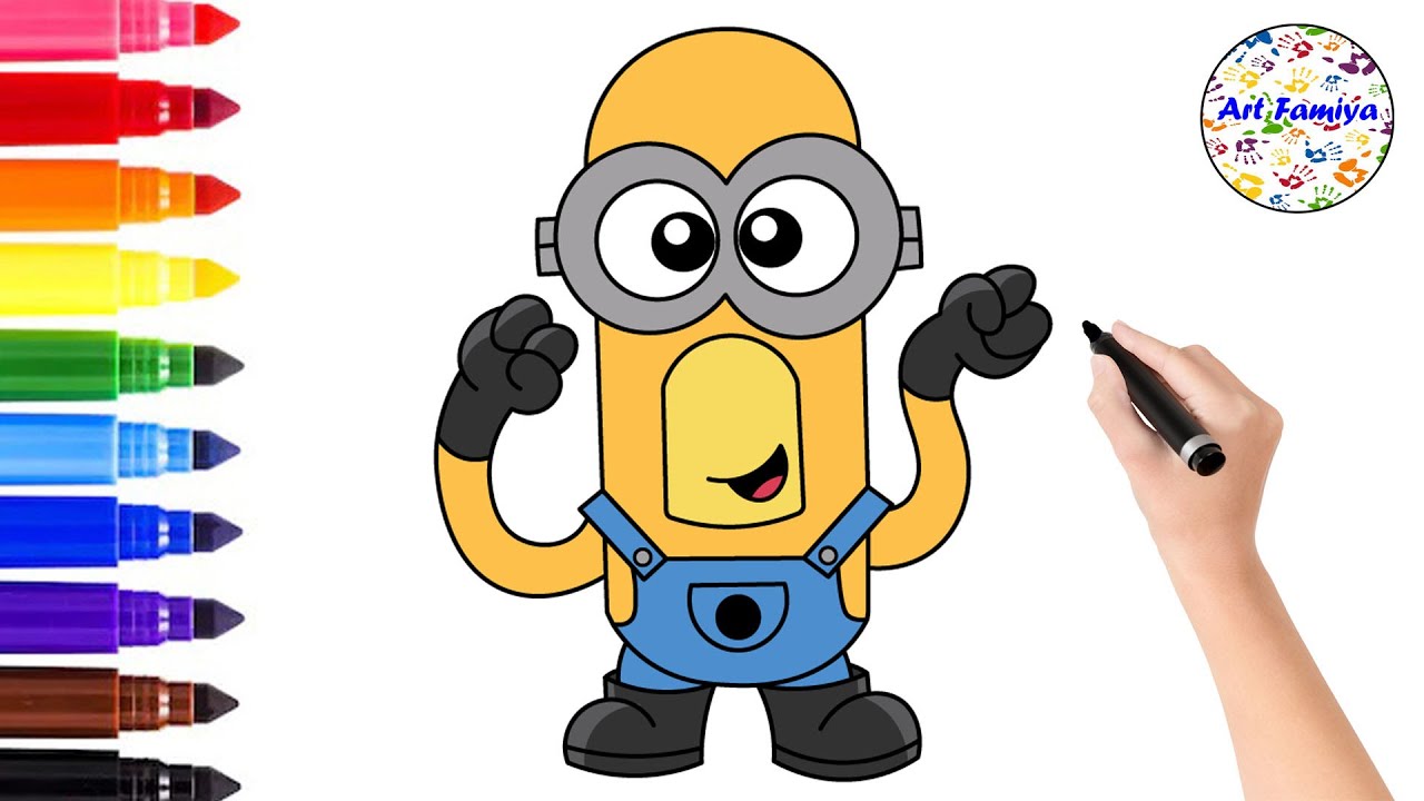 How To Draw Mega Minion tim - Despicable Me 4 | Easy Drawing Step by ...