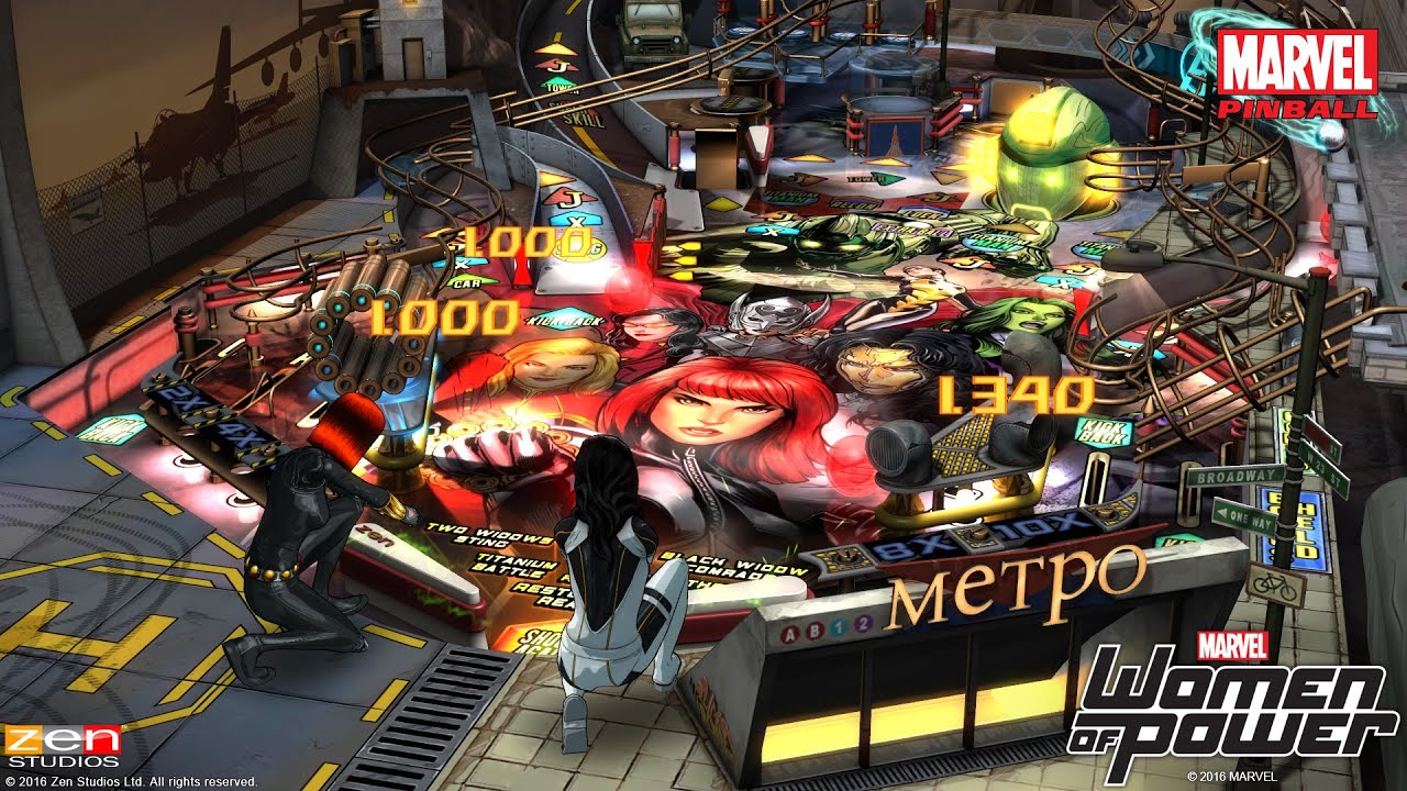 HXR Gameplay Marvel’s Women of Power Pinball FX 2 DLC (AForce Table