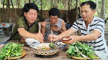 Bữa Cơm Đạm Bạc Bên Căn Chòi Nhỏ với Món Cá Bống Dừa Kho Quẹt Chấm Rau Vườn | Kho Quẹt Vlog T63