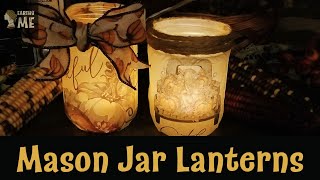 DIY Fall Jar Lanterns -- Easy &amp; Cheap!