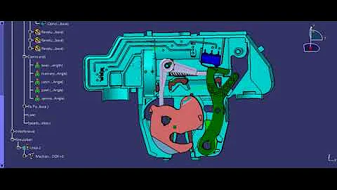 Trunk Latch Unlocking Animation - Catia DMU Kinematics