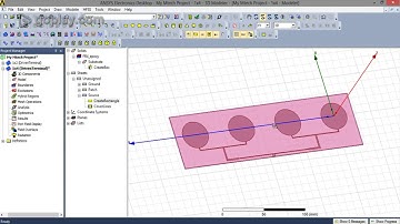 HFSS - 1x4 Circular Patch Antenna Array design for 2.4 GHz applications