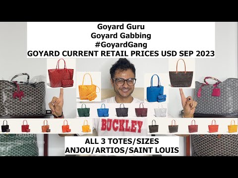 GoyardGangGabbing - Goyard Prices US vs France Feb2023 All 3 Totes / Sizes  - St Louis/Anjou/Artois 