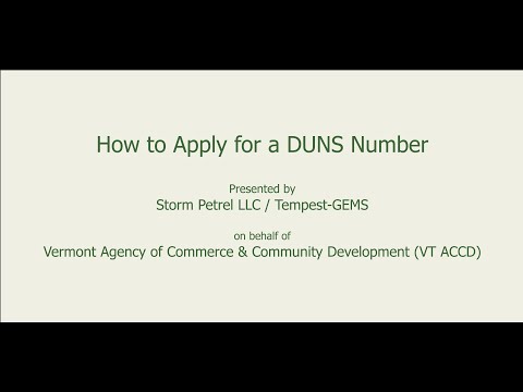 How to Apply for a DUNS Number