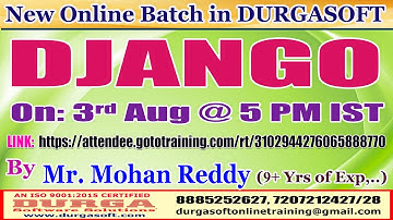 DJANGO Online Training @ DURGASOFT