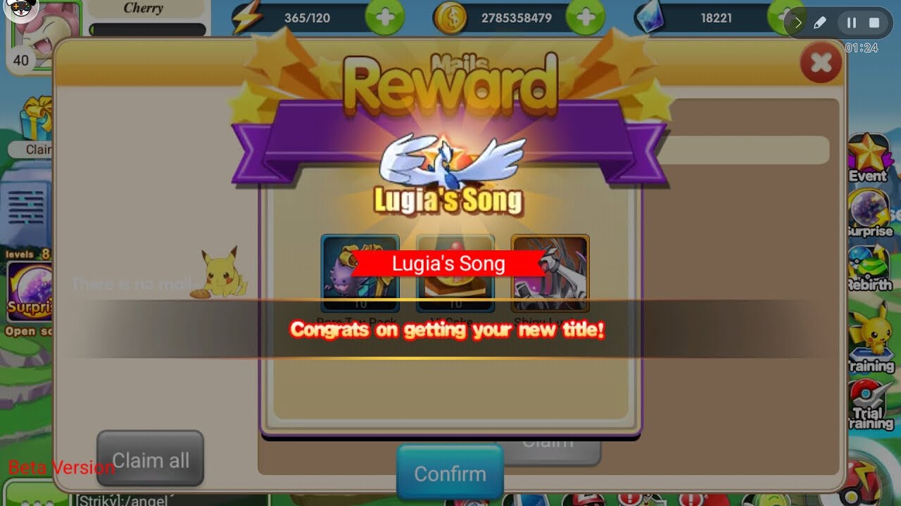 Getting Shiny Lugia From Limited Draws In FightMyPet/PockrtFantasy