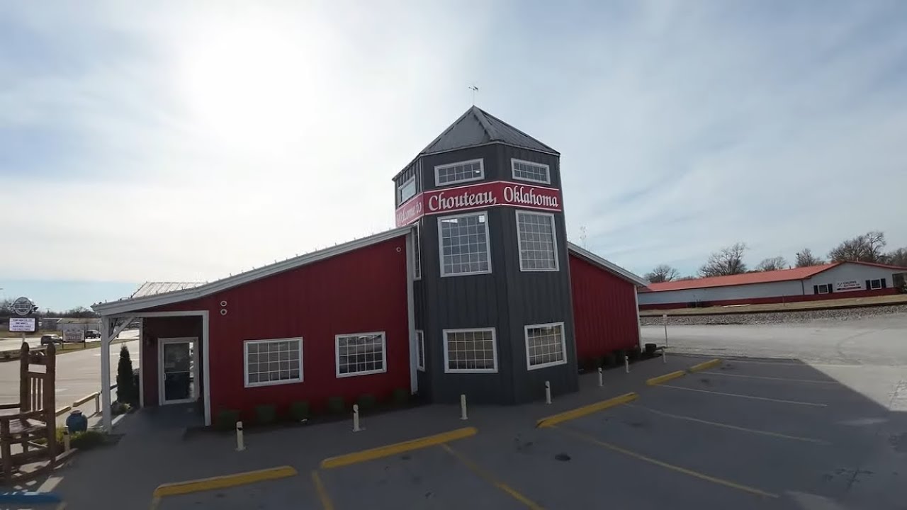Amish Cheese House Chouteau Oklahoma by Drone