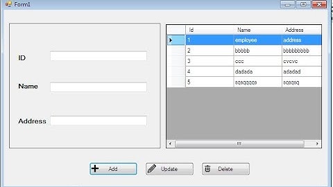 VB.NET - Insert, Update, Delete in SQL SERVER Database